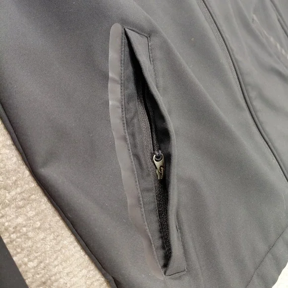 NIKE Jacket Men MEDIUM Black Full Zip Tech Interior Exterior Pocket Fleece Lined - Picture 8 of 16